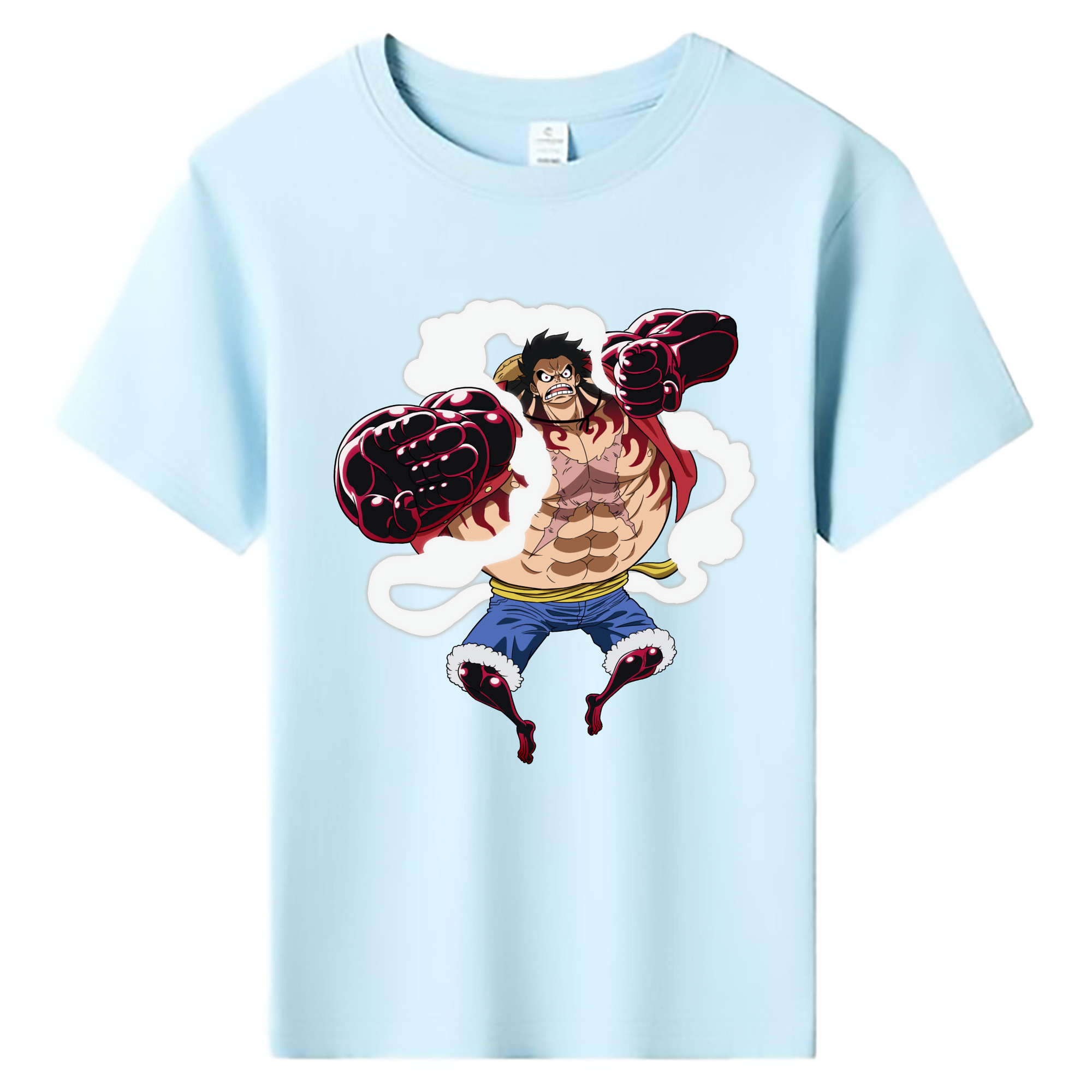 ワンピース モンキー・D・ルフィ ONE PIECE Monkey D. Luffy 綿100％キッズTシャツ（フロントプリント）